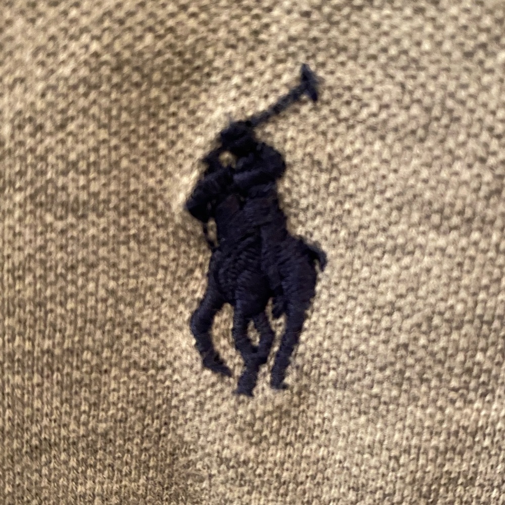 Pair of Ralph Lauren Men's Long Sleeve Henley • Gray & Navy - Picture 10 of 10